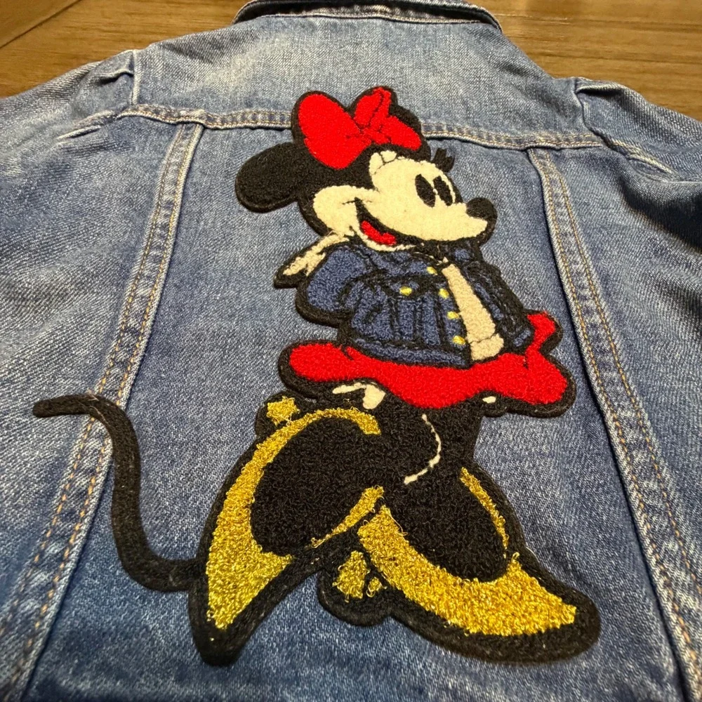 Gap‎ Kids Disney Minnie Mouse Blue Denim  Jean Jacket Size 4 Years Toddler